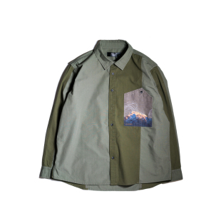 LIFT OFF原创设计户外雪山图案衬衫