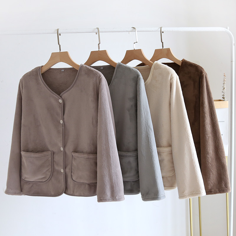 单件上衣珊瑚绒睡衣冬季加绒加厚