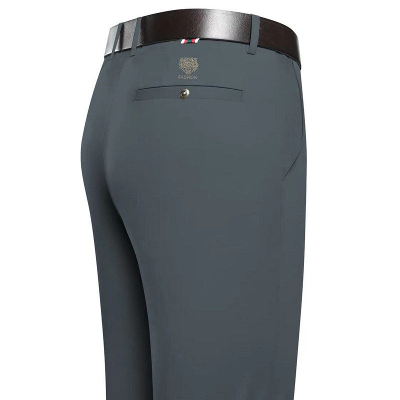 恒源祥秋冬季男士休闲裤中老年爸爸装加绒加厚直筒西裤商务长裤子