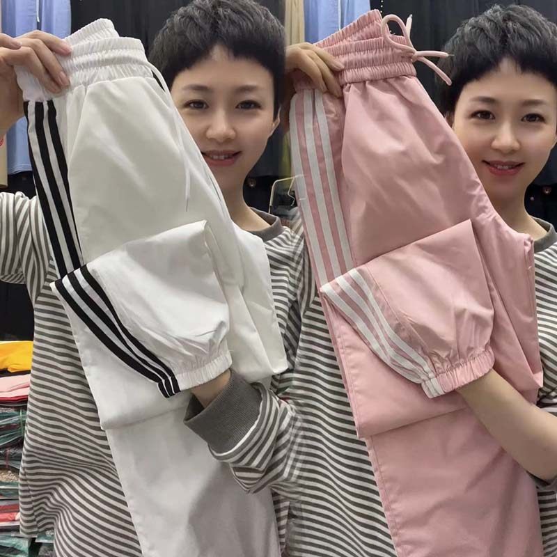 宽松显瘦高腰百搭速干休闲九分裤