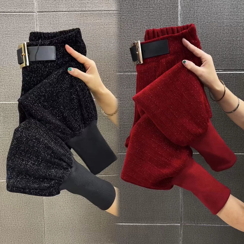 雪尼尔哈伦裤女早春新款亮丝马丁裤宽松显瘦萝卜裤高腰百搭九分裤,女装/女士精品,休闲裤,淘宝优惠券,粉丝福利购,淘宝优惠卷