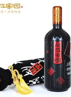 龙江家园私享1L52度浓香型白酒陈年老酒口粮酒收藏礼品酒整箱