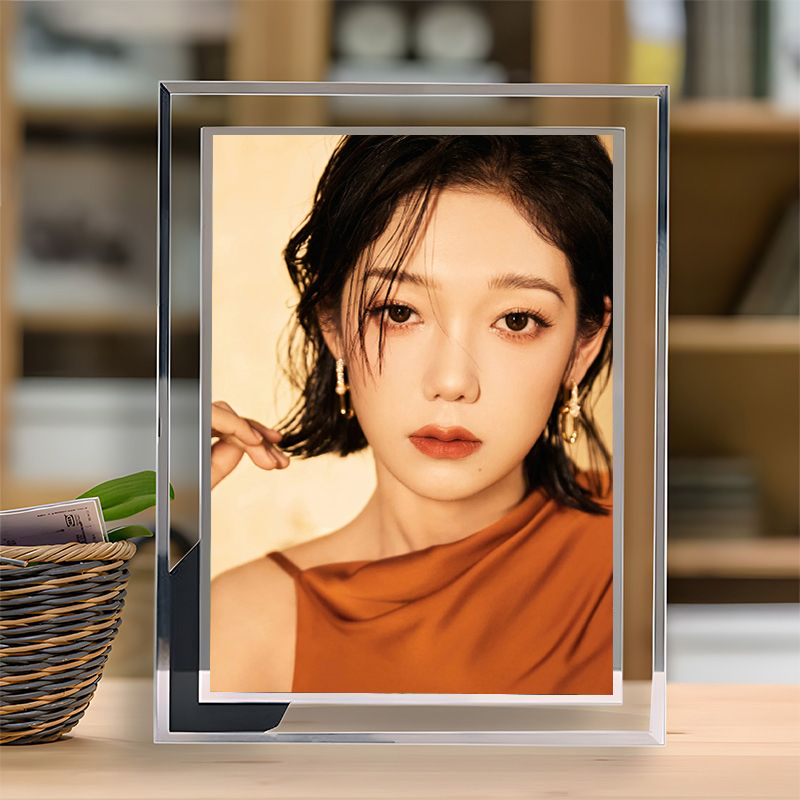 希林娜依高周边学生版水晶玻璃相框定制照片摆件生日礼物送女生
