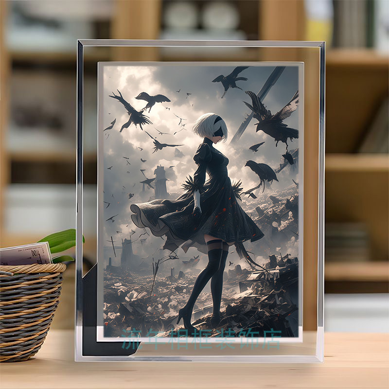 尼尔机械纪元周边水晶玻璃相框定相框/画框