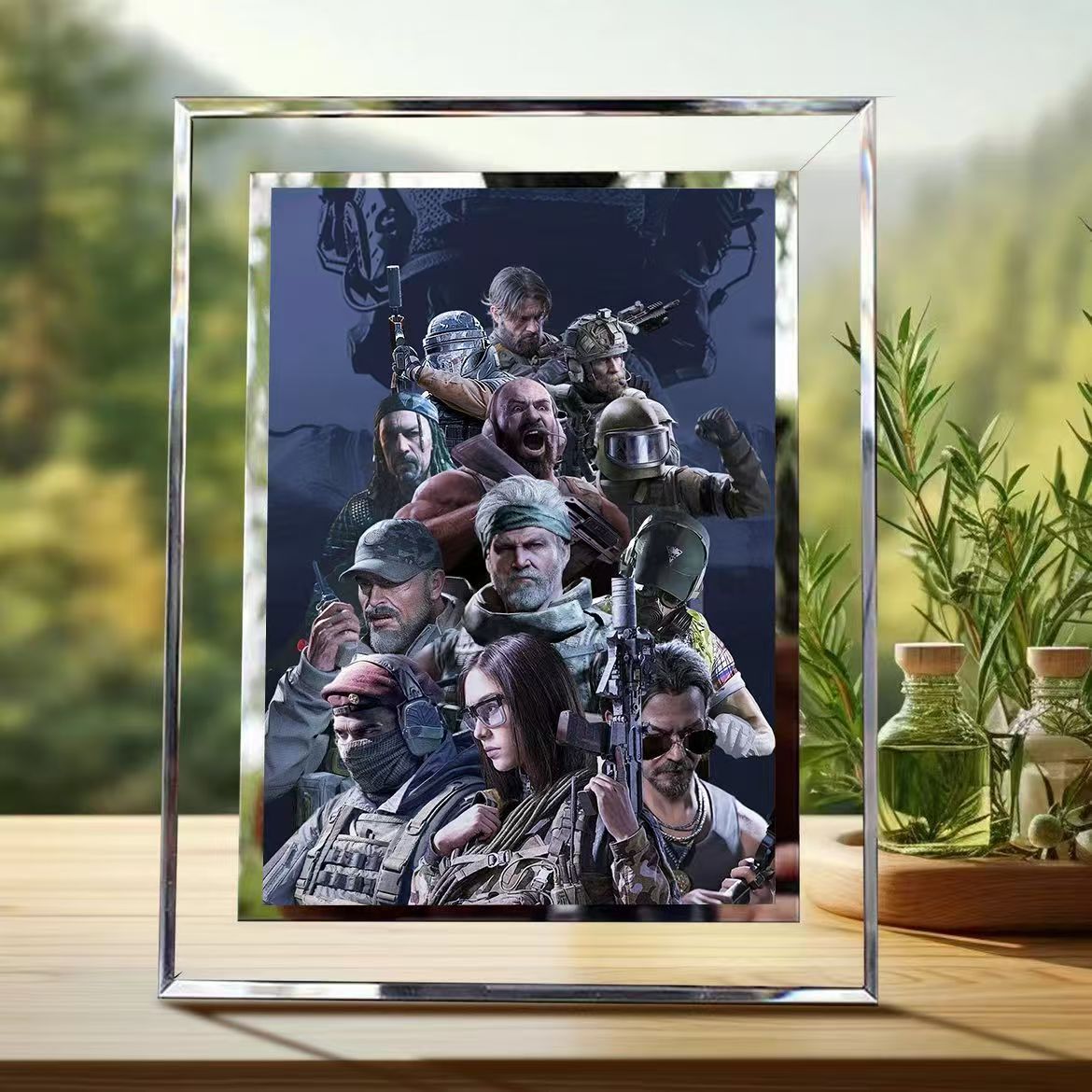 暗区突围真男周边水晶玻璃相框桌面小摆件定制照片毕业礼物送闺蜜