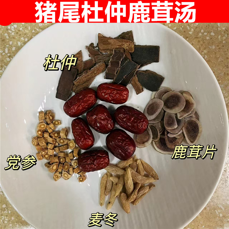 炖猪尾杜仲鹿茸党参汤滋补炖鸽子汤包男女补身体备孕汤料腰背冷痛