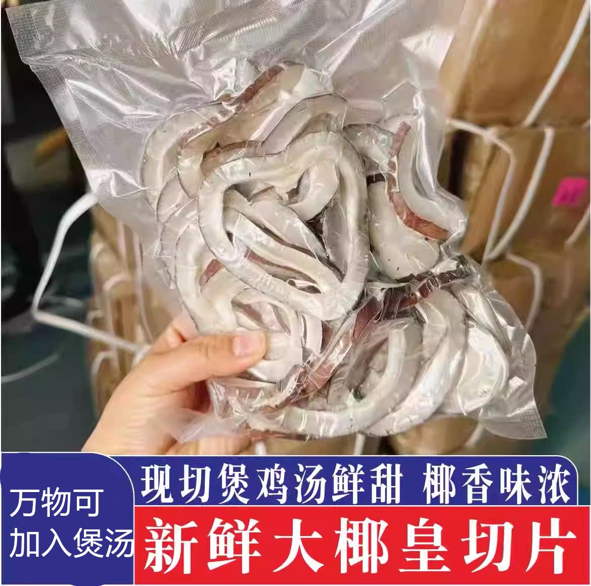 大椰皇切片250g清甜润椰子汤料包炖鸡排骨火锅底料清热败火椰子肉