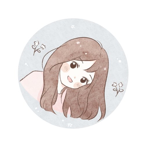 花卷小兔水彩Q版真人照片转手绘情侣头像卡通漫画设计定制约稿