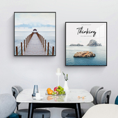 餐厅装 饰画现代简约客厅沙发背景墙挂画床头画轻奢墙画壁画两联