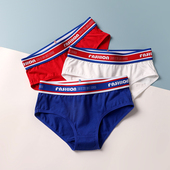 抗菌裆纯色透气四角三角运动内裤 新品 女士潮纯棉宽边中腰青年大码