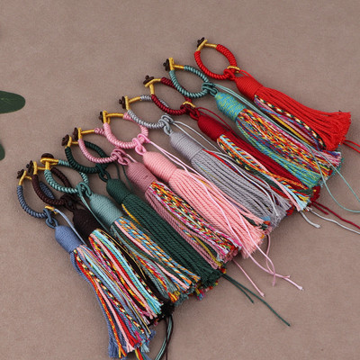 文玩佛珠棉线流苏菩提子手串挂件