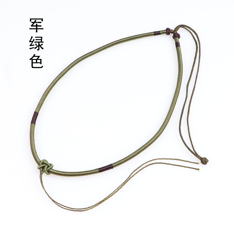 长款玉石胶圈diy手工编织项链绳