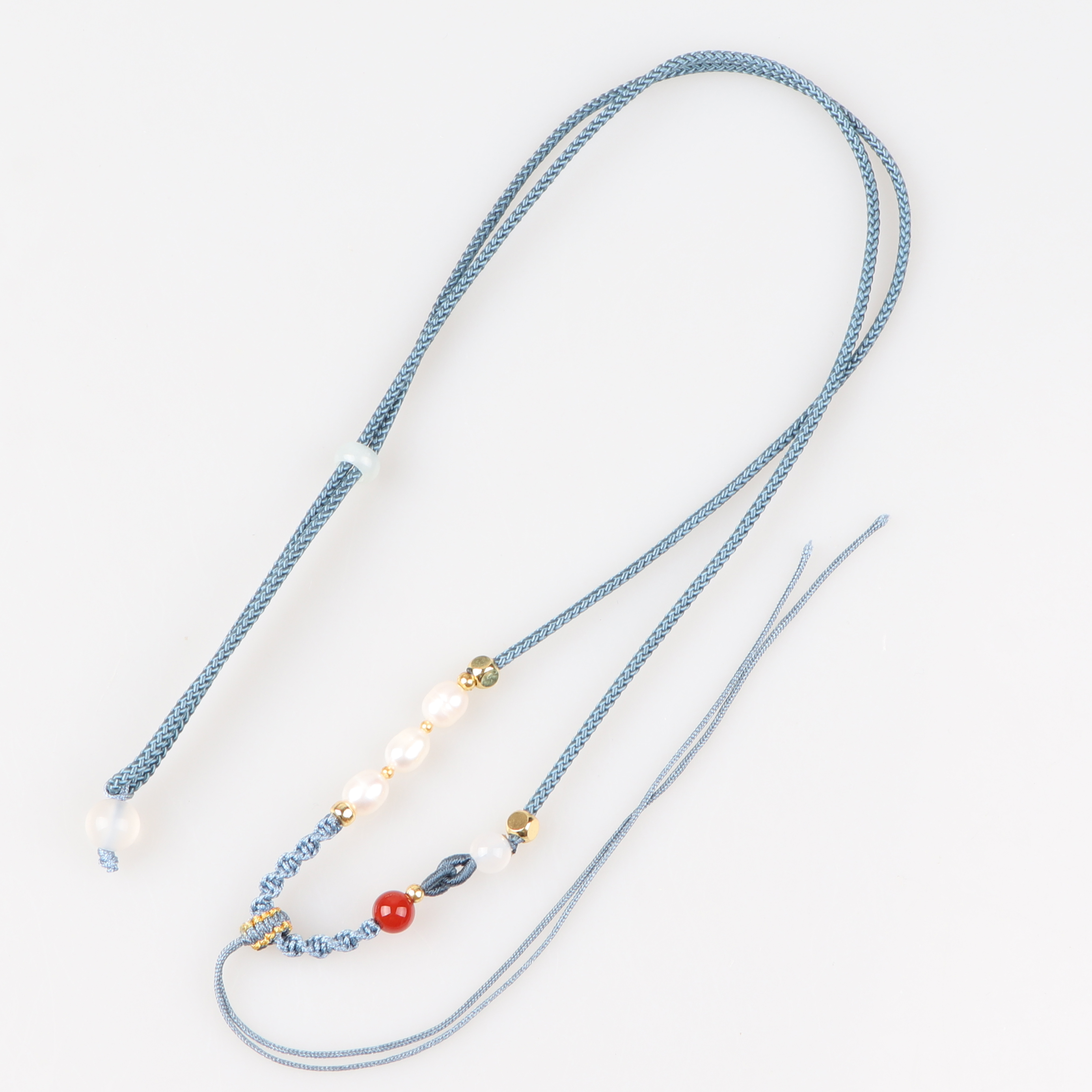 diy可调节手绳珍珠绳项链