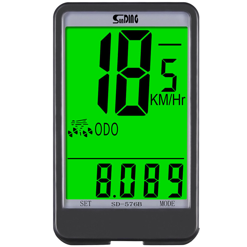 码表顺东山地自行车单车骑行防水有线夜光中文大屏里程大字有线