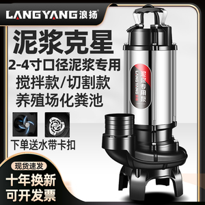 浪扬泥浆专用化粪池搅拌污水泵