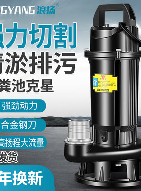 浪扬带铰刀切割式污水泵