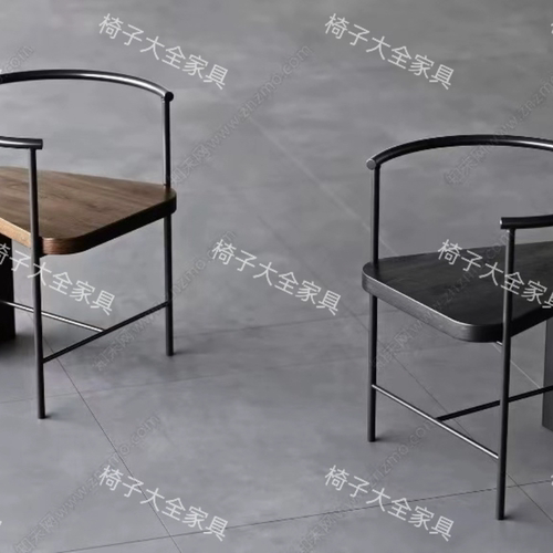 餐椅家用轻奢现代金属椅子实木坐垫不锈钢吧椅设计师酒店样板间椅