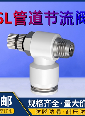 气管快速接头SL8-02单向节流阀PA6-01调速10-03调节开关12-04白色
