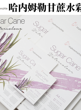 德国进口Hahnemühle哈内姆勒水彩本甘蔗纤维纸SugarCane290g中粗