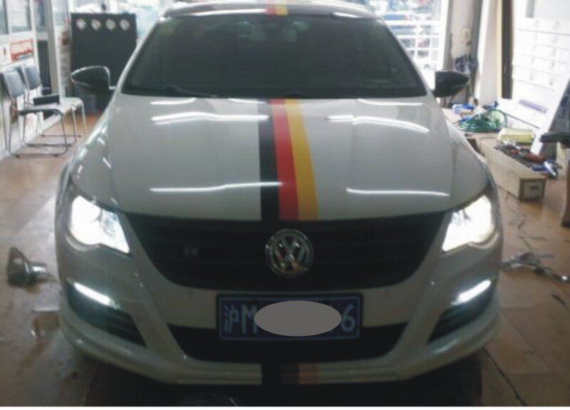 CC 尚酷 高尔夫 GTI POLO 德国国旗贴纸 腰线 车顶跑道线赛道车贴