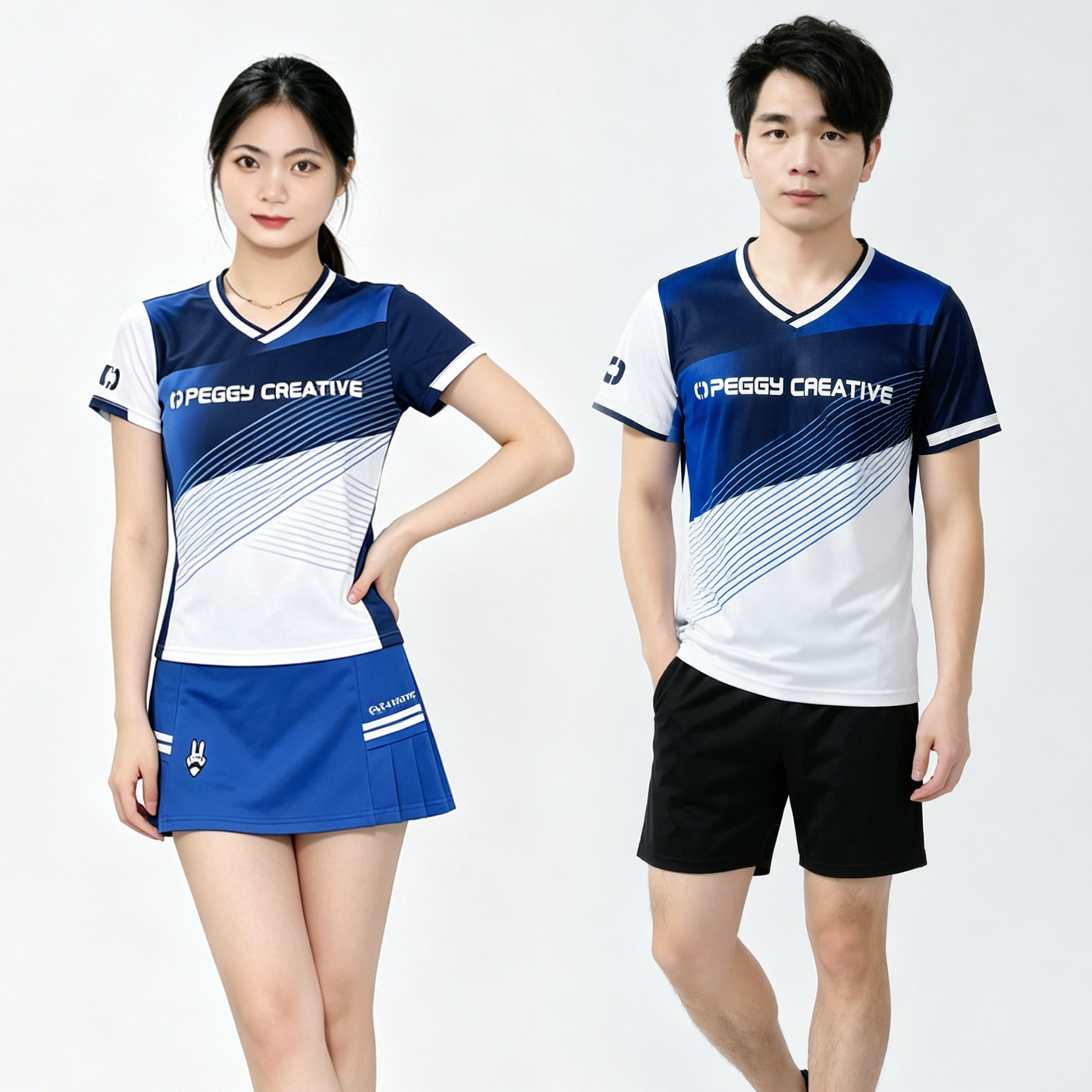 男女速干透气羽毛球队服定制