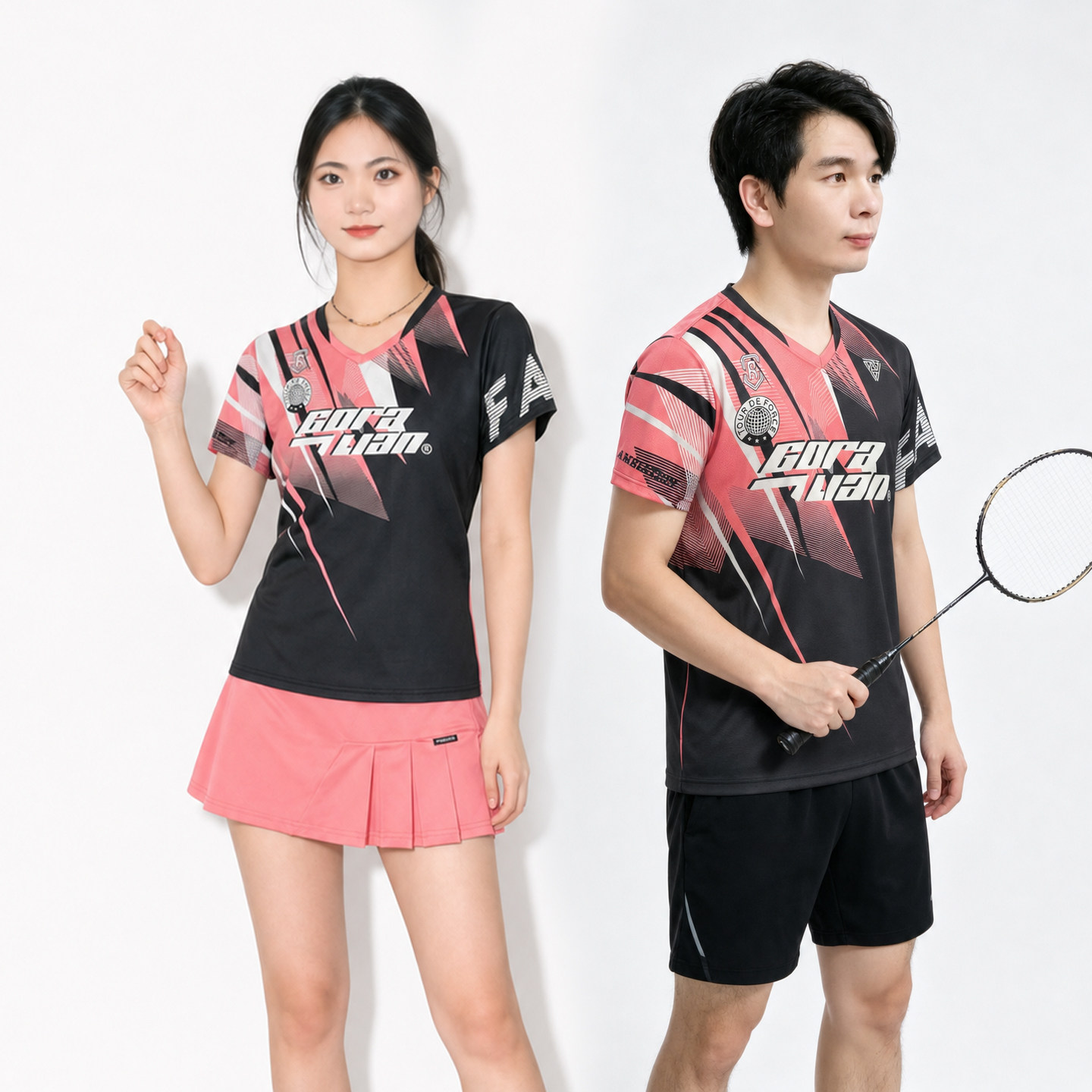 2026新款羽毛球服运动短袖套装女