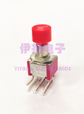 SH SALECOM台湾兴瀚进口按钮开关 T80-P P8702-A4 6脚正弯 卧式