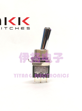 NKK日本日开原装进口钮子开关 3脚2档 M-2012L/B 大头 12MM开孔