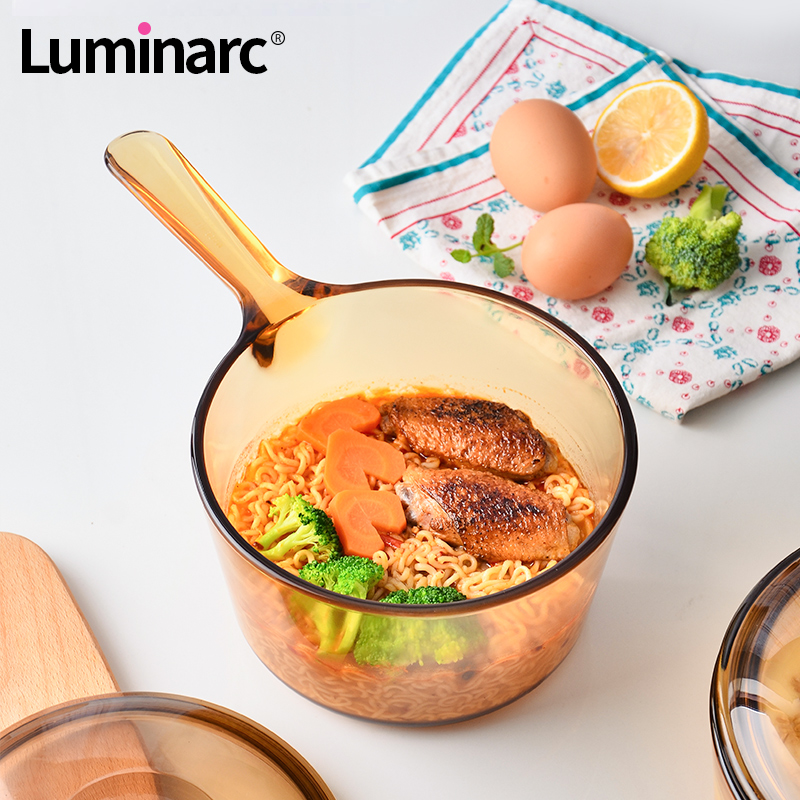 進口樂美雅單柄寶寶輔食琥珀鍋