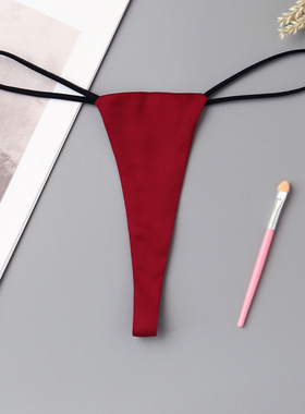 纯欲火辣性感细带丁字裤女一根绳打底内裤低腰无痕勒阴女士T裤
