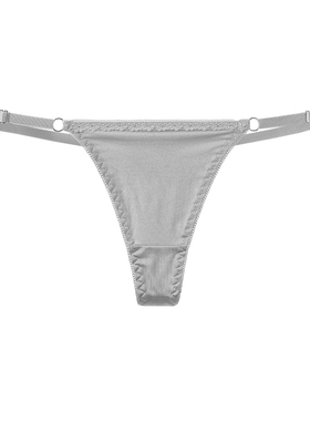 性感蕾丝拼接细带丁字裤女低腰薄款冰丝透气可调节腰带瑜伽T裤