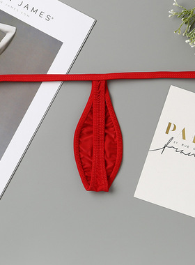 欧美细带超小丁字裤女低腰无痕冰丝透气勒阴火辣性感个性女士t裤