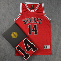 SD球服灌篮高手队服湘北14号三井寿篮球服篮球衣背心红色训练服