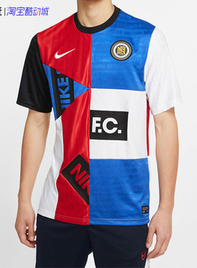 Nike/耐克 F.C透气足球训练运动服男子速干短袖T恤CJ2490-480-010
