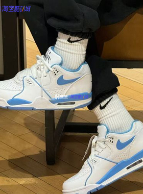 Nike/耐克Air Flight 89 AJ4兄弟白蓝低帮休闲篮球鞋HJ4484-100