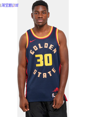 Nike/耐克NBA金州勇士队库里30号城市限定运动球衣背心FQ4342-422