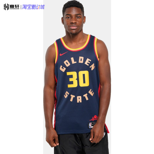 Nike/耐克NBA金州勇士队库里30号城市限定运动球衣背心FQ4342-422