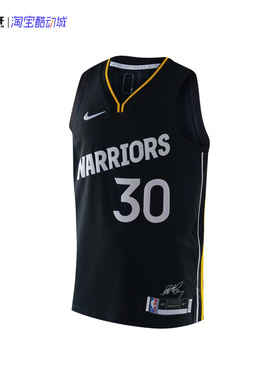 Nike/耐克男子金州勇士队库里30号75周年球衣运动背心 DH8056-010