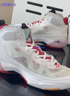 Air Jordan 37 AJ37 白红兔八哥男高帮气垫实战篮球鞋 DD6959-160
