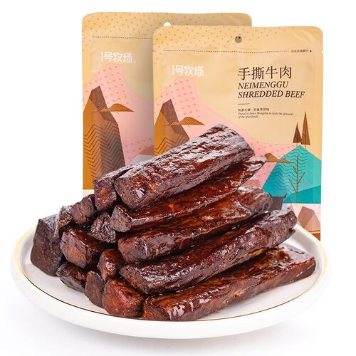 1号牧场手撕牛肉袋装软硬适中