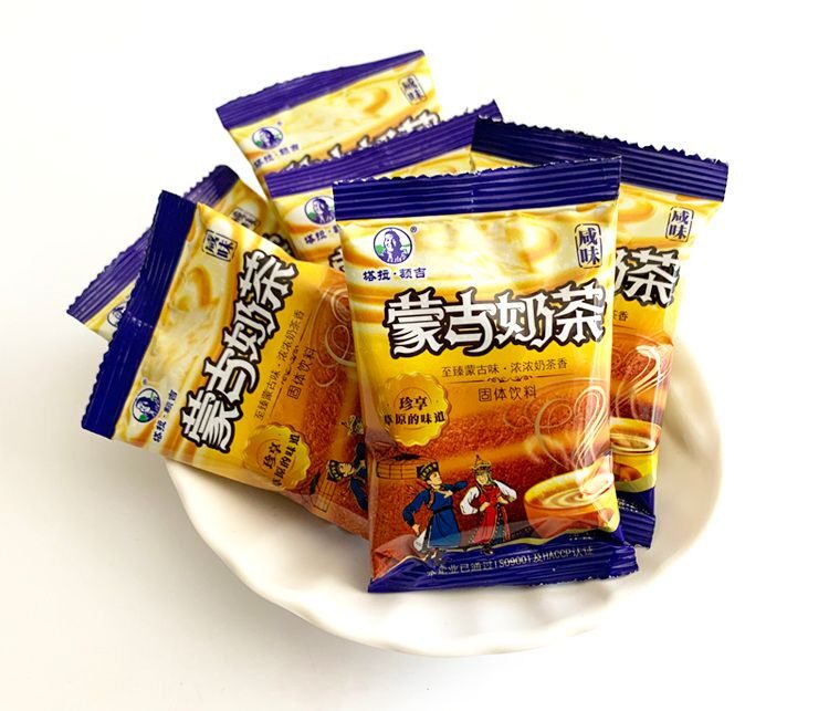 2袋包邮奶茶内蒙特产利诚塔拉额吉蒙古奶茶400克炒米伴侣冲饮