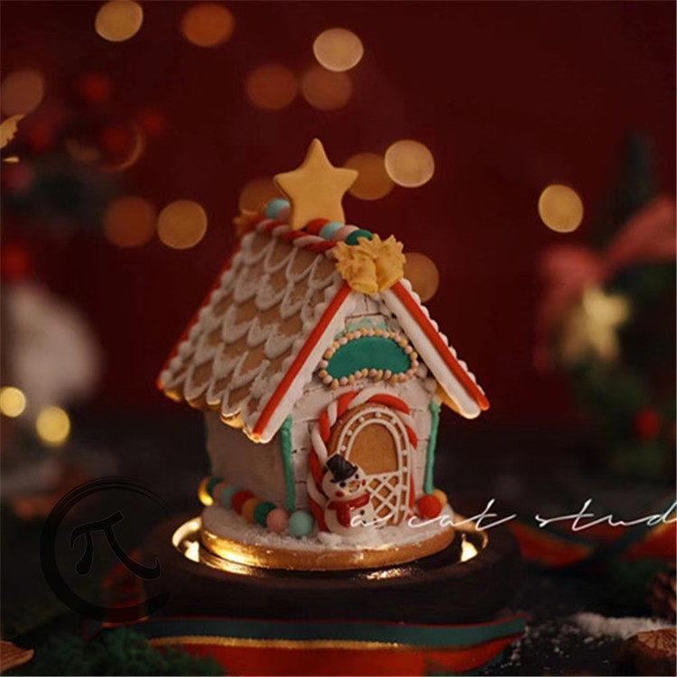 acat老师出品2022圣诞节圣诞屋糖霜饼干模具组装房屋家用烘焙切模