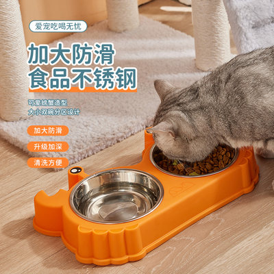宠物狗碗猫食盆不锈钢防滑饮水