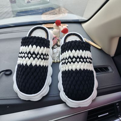 新款手工编织diy拖鞋材料包情侣款防滑拖鞋男士礼物耐脏保暖拖鞋