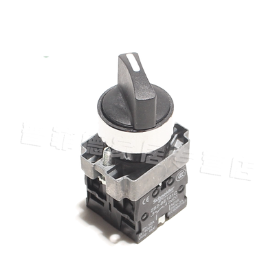 正品施耐德22mm金属选择开关XB2-BD53C旋钮XB2BD53C 3档自复位2NO