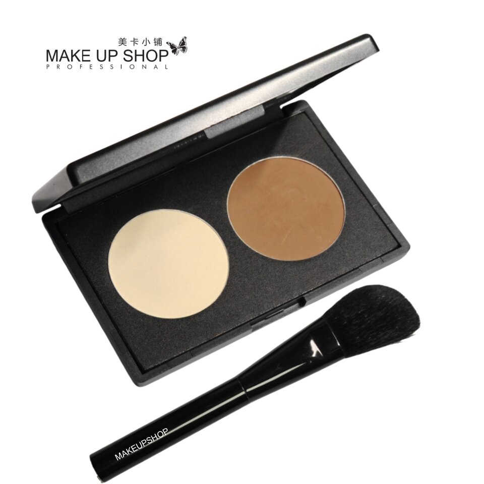 MAKEUPSHOP双色修容饼高光粉打造小V脸修颜侧影