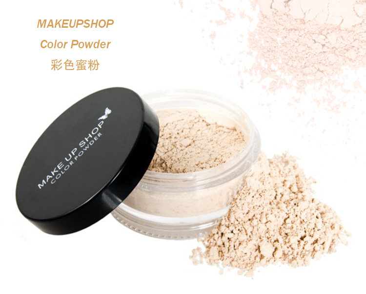 美卡小铺彩色蜜粉 透明散粉定妆粉 持久控油 遮瑕亲肤透气便携装