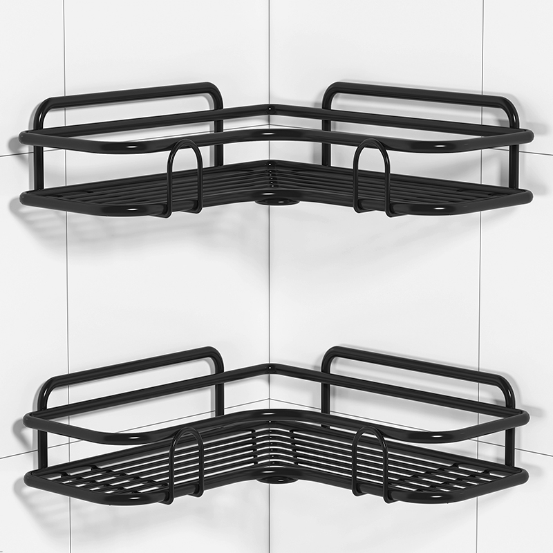 卫生间浴室三角置物架厕所洗漱台转角免打孔收纳洗手间洗澡间墙角