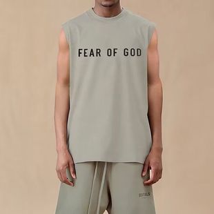 FEAR GOD第八季 压胶无袖 背心男女潮牌 正品 T恤高街潮流夏季 FOG