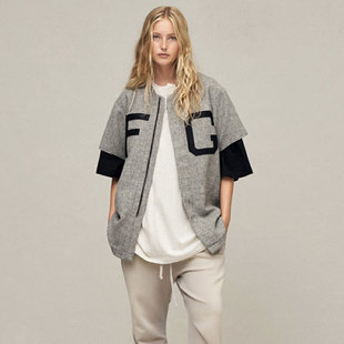 fear 衬衫 FG主线7TH棒球贴布富贵高街潮短袖 男女 god第七季 fog